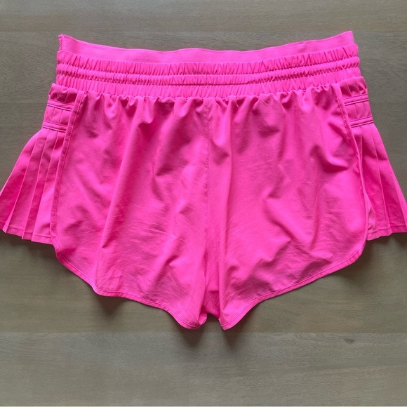Women's JoyLab Hot Pink High-Rise Pleated Side Athletic Shorts - Picture 5 of 10